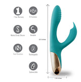 Buy Maia Skyler - Green 21.6 cm USB Rechargeable Bendable Rabbit Vibrator at NZ’s Mega Adult Toys Store. Discover premium sex toys with discreet shipping at the best price in NZ