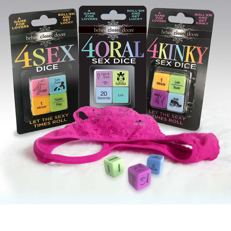 Buy Behind Closed Doors - 4 Kinky Sex Dice - Dice Game for Couples at NZ’s Mega Adult Toys Store. Discover premium sex toys with discreet shipping at the best price in NZ