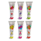 Six tubes of Smack Tarts offer a tangy twist with flavors like Sour Green Apple. The vibrant packaging features playful fruit graphics and the tagline Lip Smackin Good! Ideal for those seeking flavor excitement.