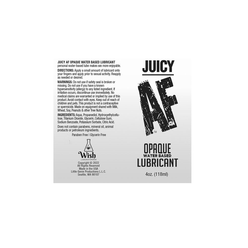 Buy Juciy AF - Waterbased Opaque Lube - 59 ml - Waterbased Cum Lube - 59 ml at NZ’s Mega Adult Toys Store. Discover premium sex toys with discreet shipping at the best price in NZ