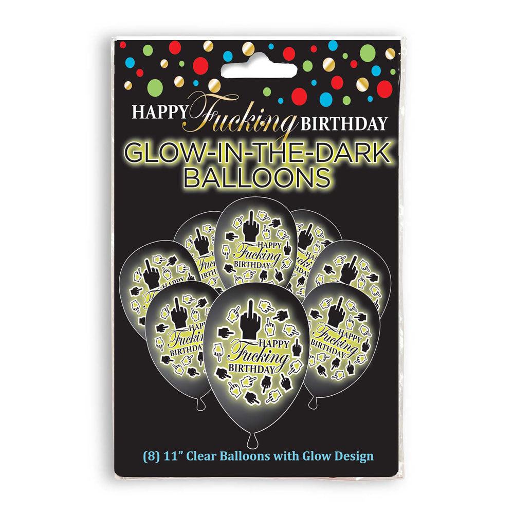 Buy Happy Fucking Birthday Glow In The Dark Balloons - Novelty Birthday Balloons - 8 Pack at NZ’s Mega Adult Toys Store. Discover premium sex toys with discreet shipping at the best price in NZ