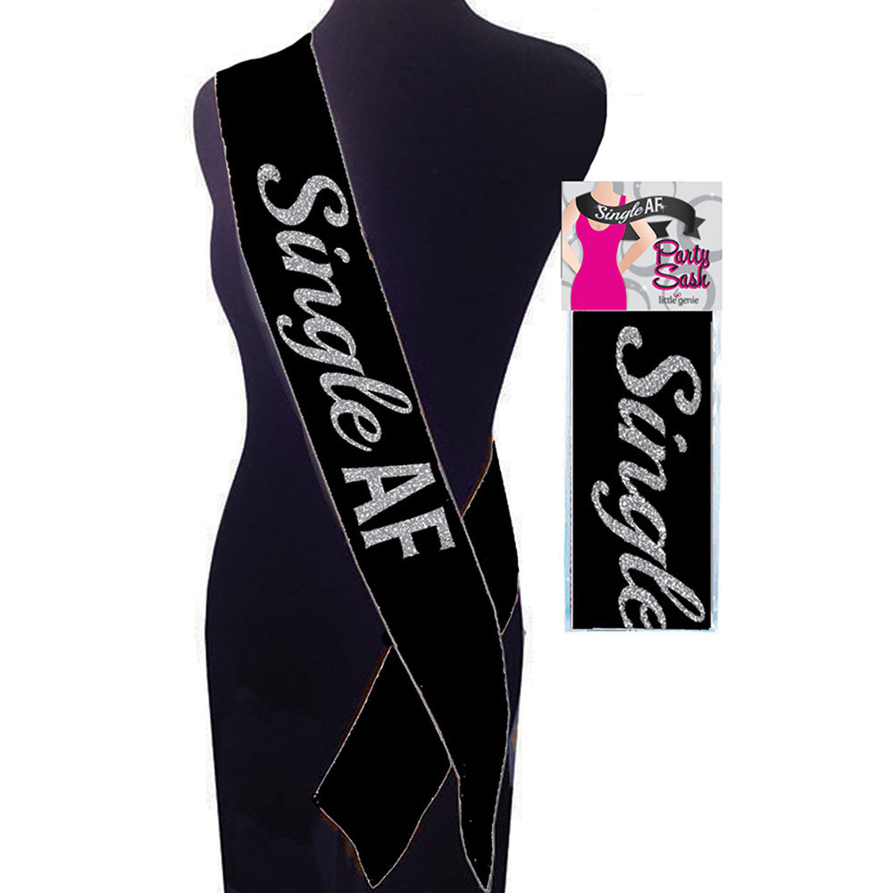 Buy Single AF Sash - Black Party Sash at NZ’s Mega Adult Toys Store. Discover premium sex toys with discreet shipping at the best price in NZ