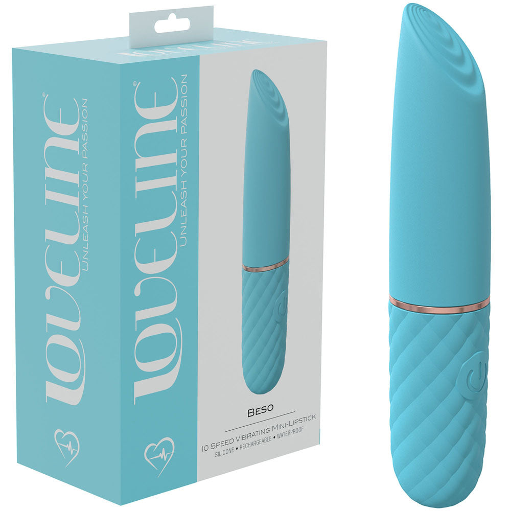 Buy LOVELINE Beso - Blue - Blue 10.6 cm USB Rechargeable Mini Lipstick Vibrator at NZ’s Mega Adult Toys Store. Discover premium sex toys with discreet shipping at the best price in NZ