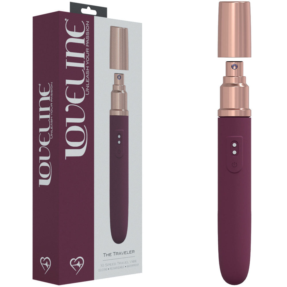 Buy LOVELINE The Traveler - Burgundy - Burgundy 17.6 cm USB Rechargeable Vibrator with Lube Applicator at NZ’s Mega Adult Toys Store. Discover premium sex toys with discreet shipping at the best price in NZ