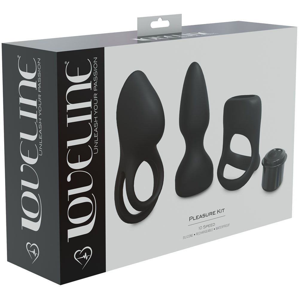 Buy LOVELINE Pleasure Kit - Black - Black USB Rechargeable Male Kit - 3 Piece Set at NZ’s Mega Adult Toys Store. Discover premium sex toys with discreet shipping at the best price in NZ