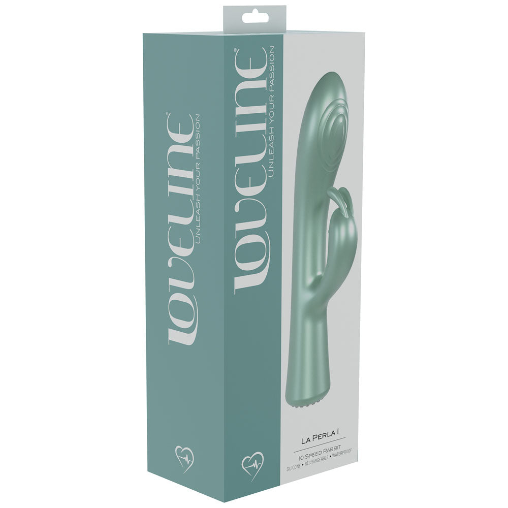 Buy LOVELINE La Perla I - Green - Pearlescent Green 19.2 cm USB Rechargeable Rabbit Vibrator at NZ’s Mega Adult Toys Store. Discover premium sex toys with discreet shipping at the best price in NZ