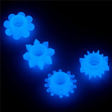 Buy Lumino Play Penis Rings 4 Pack - Glow in the Dark Blue Cock Rings - Set of 4 at NZ’s Mega Adult Toys Store. Discover premium sex toys with discreet shipping at the best price in NZ