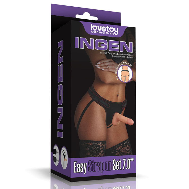 Buy Ingen Easy Strap - On Set - Flesh 17.8 cm (7'') Strap - On at NZ’s Mega Adult Toys Store. Discover premium sex toys with discreet shipping at the best price in NZ