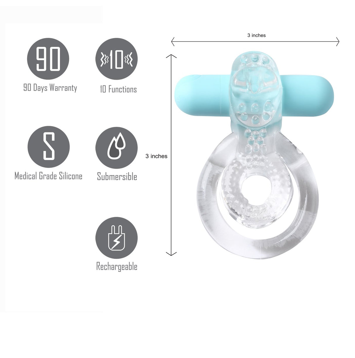 Buy Maia Jayden - Clear/Blue USB Rechargeable Vibrating Cock & Ball Rings at NZ’s Mega Adult Toys Store. Discover premium sex toys with discreet shipping at the best price in NZ