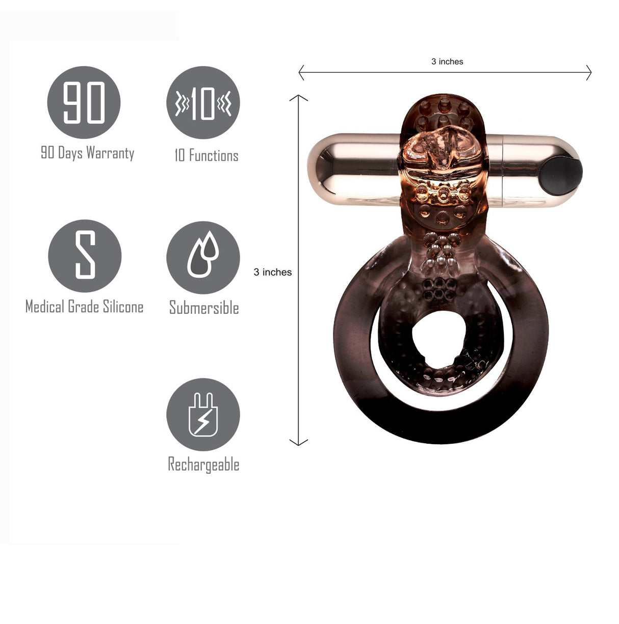 Buy Maia Jayden - Rose Gold USB Rechargeable Vibrating Cock & Ball Rings at NZ’s Mega Adult Toys Store. Discover premium sex toys with discreet shipping at the best price in NZ