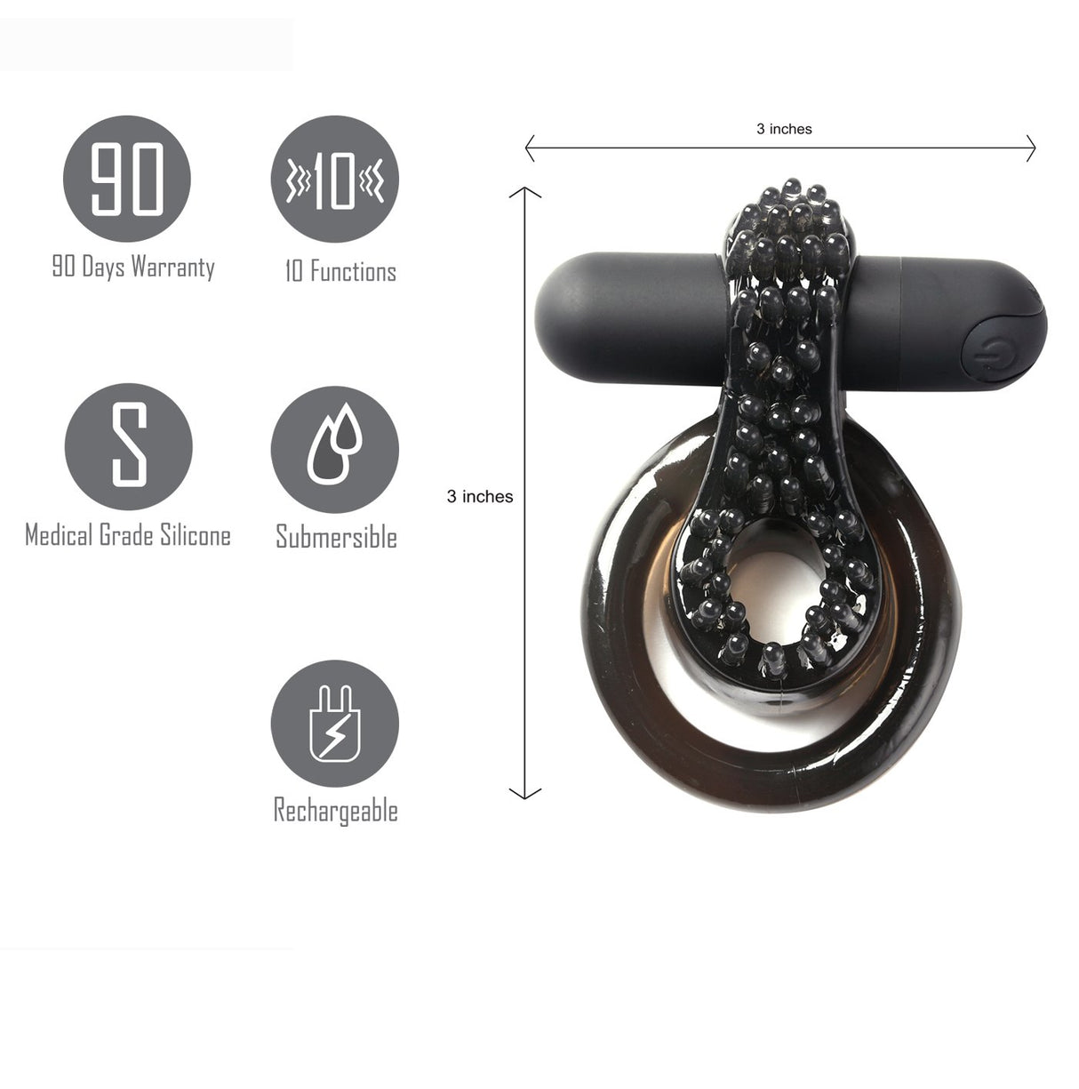 Buy Maia Jagger - Black USB Rechargeable Vibrating Cock & Ball Ring at NZ’s Mega Adult Toys Store. Discover premium sex toys with discreet shipping at the best price in NZ