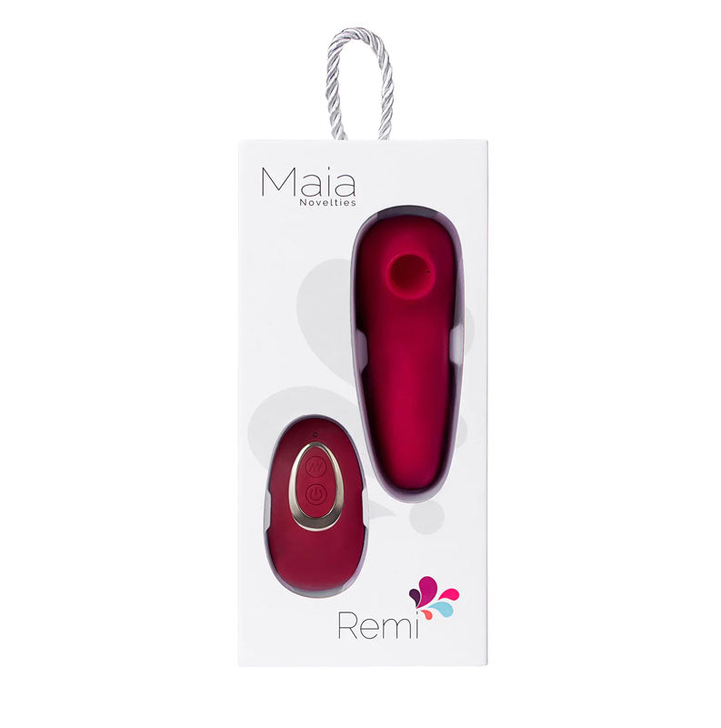 Buy Maia Remi - Red USB Rechargeable Panty Vibe with Suction at NZ’s Mega Adult Toys Store. Discover premium sex toys with discreet shipping at the best price in NZ