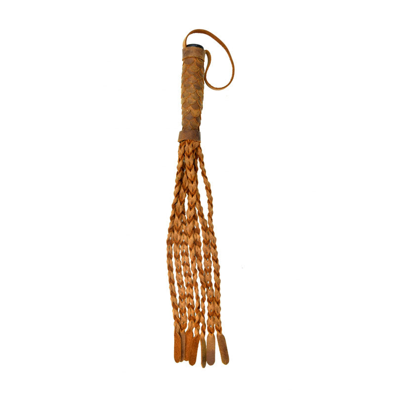 Buy OUCH! Italian Leather 7 Braided Tails & 6 Handle - Brown 61 cm Whip at NZ’s Mega Adult Toys Store. Discover premium sex toys with discreet shipping at the best price in NZ