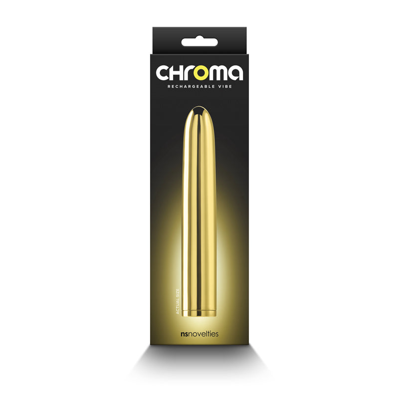 Buy Chroma - Gold - Gold 17 cm USB Rechargeable Vibrator at NZ’s Mega Adult Toys Store. Discover premium sex toys with discreet shipping at the best price in NZ