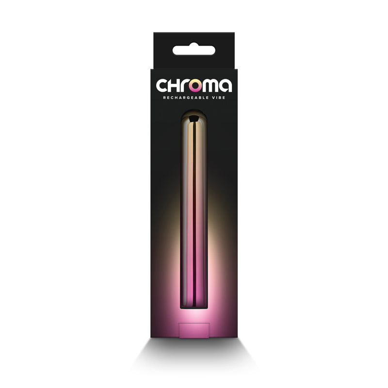 Buy Chroma Sunrise - Large - Metallic Pink/Gold 13.8 cm USB Rechargeable Vibrator at NZ’s Mega Adult Toys Store. Discover premium sex toys with discreet shipping at the best price in NZ