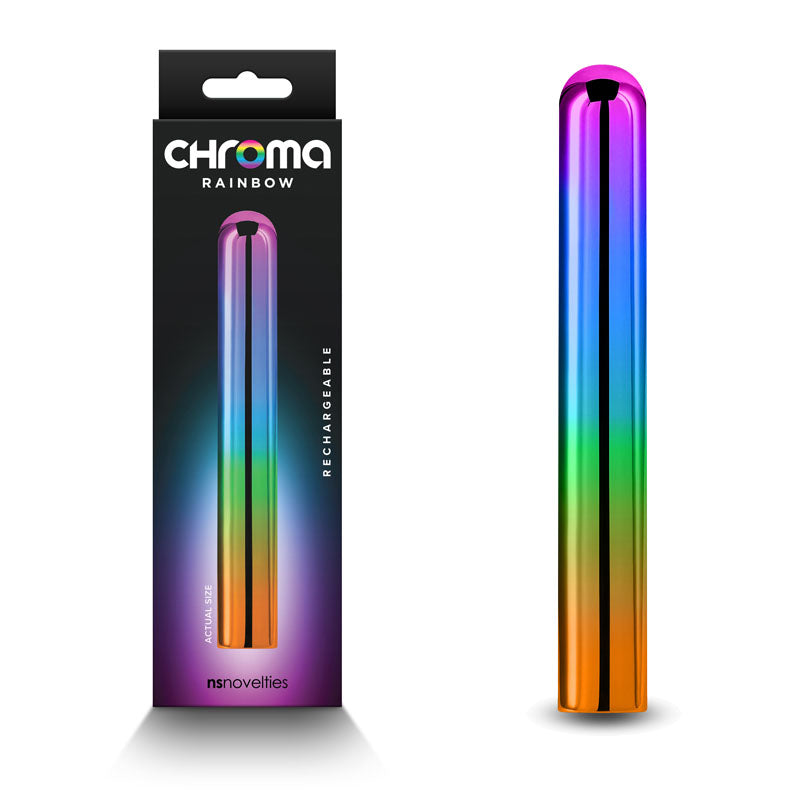 Buy Chroma Rainbow - Large - Metallic Rainbow 13.8 cm USB Rechargeable Vibrator at NZ’s Mega Adult Toys Store. Discover premium sex toys with discreet shipping at the best price in NZ