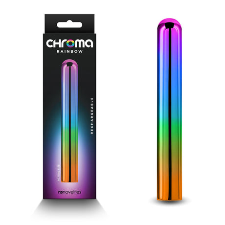 Buy Chroma Rainbow - Large - Metallic Rainbow 13.8 cm USB Rechargeable Vibrator at NZ’s Mega Adult Toys Store. Discover premium sex toys with discreet shipping at the best price in NZ