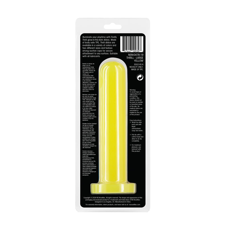 Buy Firefly - Thrill - Yellow - Large - Glow in Dark Yellow 19.3 cm Large Dildo at NZ’s Mega Adult Toys Store. Discover premium sex toys with discreet shipping at the best price in NZ