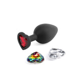 Buy Glams Xchange Heart - Medium - Black Medium Butt Plug with Interchangeable Heart Gems at NZ’s Mega Adult Toys Store. Discover premium sex toys with discreet shipping at the best price in NZ