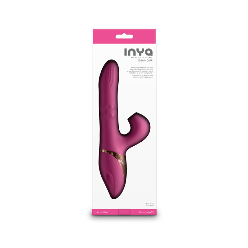 Buy INYA Enamour - Pink - Pink 31.5 cm USB Rechargeable Vibrator with Air Pulse at NZ’s Mega Adult Toys Store. Discover premium sex toys with discreet shipping at the best price in NZ