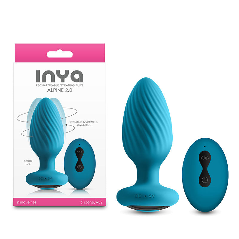 Buy INYA Alpine 2.0 - Teal - Teal 10.7 cm USB Rechargeable Butt Plug with Wireless Remote at NZ’s Mega Adult Toys Store. Discover premium sex toys with discreet shipping at the best price in NZ