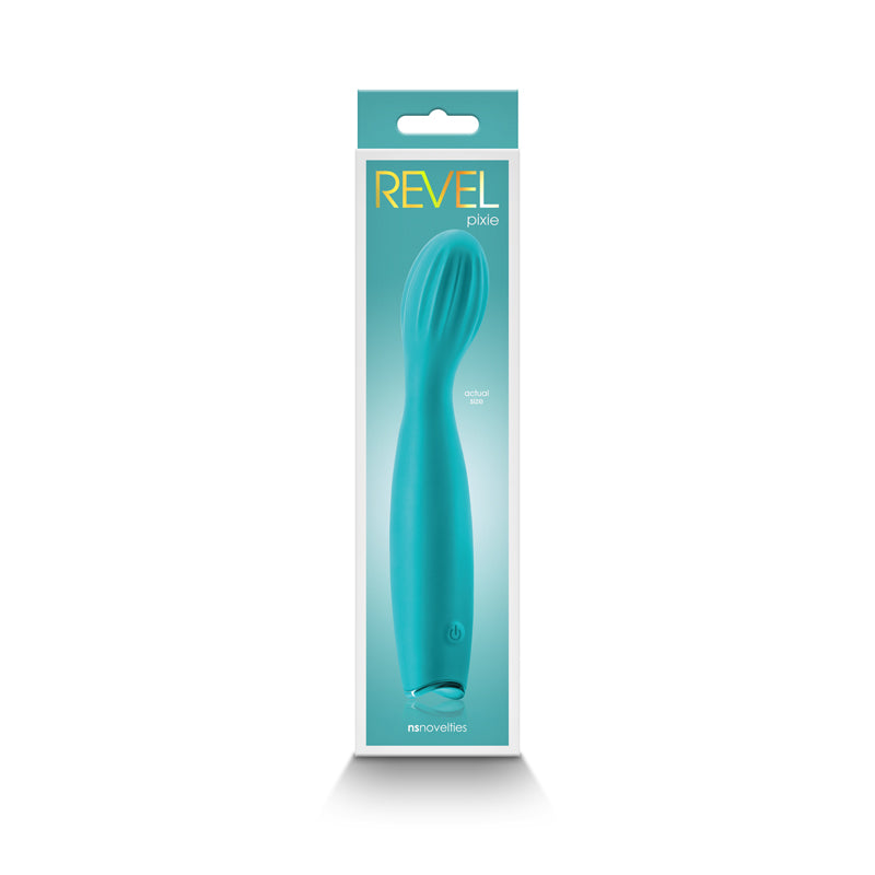 Buy Revel Pixie - Teal - Teal 17.3 cm USB Rechargeable Vibrator at NZ’s Mega Adult Toys Store. Discover premium sex toys with discreet shipping at the best price in NZ