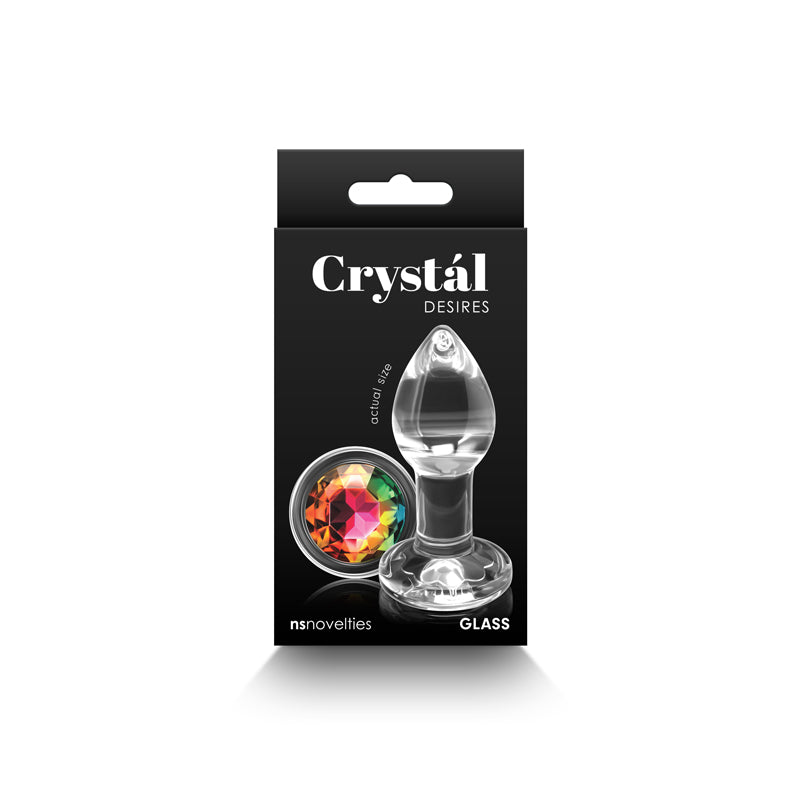 Buy Crystal Desires - Rainbow Gem - Small - Clear Glass 7.3 cm Butt Plug with Rainbow Gem Base at NZ’s Mega Adult Toys Store. Discover premium sex toys with discreet shipping at the best price in NZ