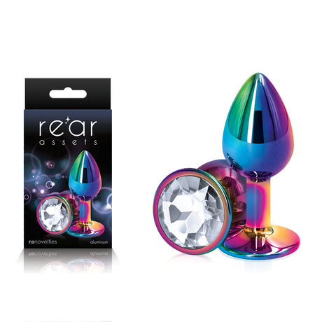 Buy Rear Assets Multi Coloured Small - Multi Coloured Small Metal Butt Plug with Clear Gem Base at NZ’s Mega Adult Toys Store. Discover premium sex toys with discreet shipping at the best price in NZ