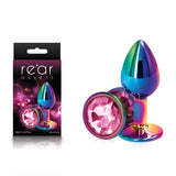 Buy Rear Assets Multi Coloured Small - Multi Coloured Small Metal Butt Plug with Pink Gem Base at NZ’s Mega Adult Toys Store. Discover premium sex toys with discreet shipping at the best price in NZ