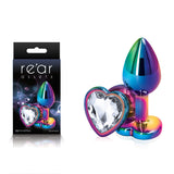 Buy Rear Assets Multi Coloured Heart - Multi Coloured Small Metal Butt Plug with Clear Heart Gem Base at NZ’s Mega Adult Toys Store. Discover premium sex toys with discreet shipping at the best price in NZ