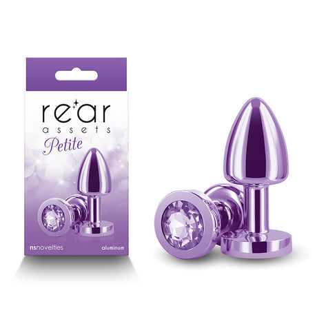 Buy Rear Assets Petite - Purple - Purple 6 cm Metal Butt Plug with Purple Round Gem Base at NZ’s Mega Adult Toys Store. Discover premium sex toys with discreet shipping at the best price in NZ