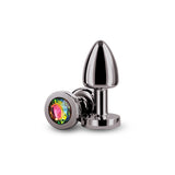 Buy Rear Assets Petite - Gunmetal with Rainbow Gem - Gunmetal 6 cm Metal Butt Plug with Rainbow Round Gem Base at NZ’s Mega Adult Toys Store. Discover premium sex toys with discreet shipping at the best price in NZ