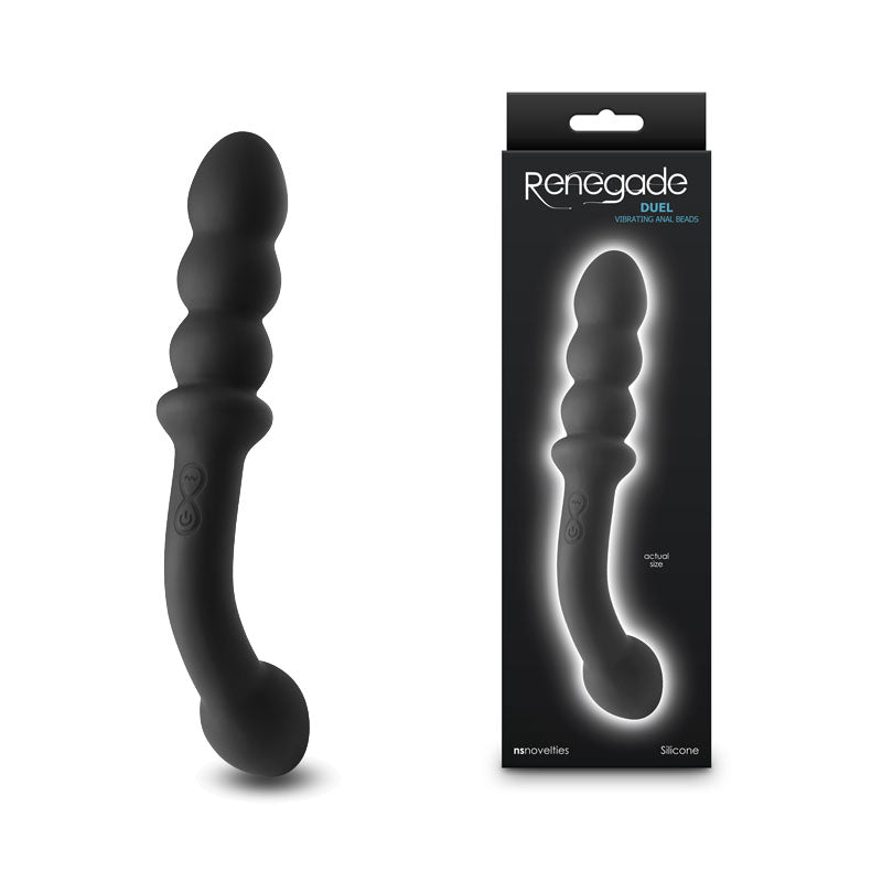 Buy Renegade Duel - Black - Black 21.4 cm USB Rechargeable Vibrating Double Ended Anal Wand at NZ’s Mega Adult Toys Store. Discover premium sex toys with discreet shipping at the best price in NZ