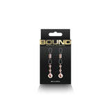 Buy Bound Nipple Clamps - D1 - Rose Gold - Rose Gold/Black Nipple Clamps - Set of 2 at NZ’s Mega Adult Toys Store. Discover premium sex toys with discreet shipping at the best price in NZ