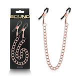 Buy Bound Nipple Clamps - DC2 - Rose Gold - Rose Gold Nipple Clamps with Chain at NZ’s Mega Adult Toys Store. Discover premium sex toys with discreet shipping at the best price in NZ