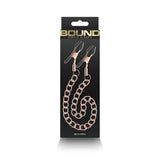 Buy Bound Nipple Clamps - DC2 - Rose Gold - Rose Gold Nipple Clamps with Chain at NZ’s Mega Adult Toys Store. Discover premium sex toys with discreet shipping at the best price in NZ