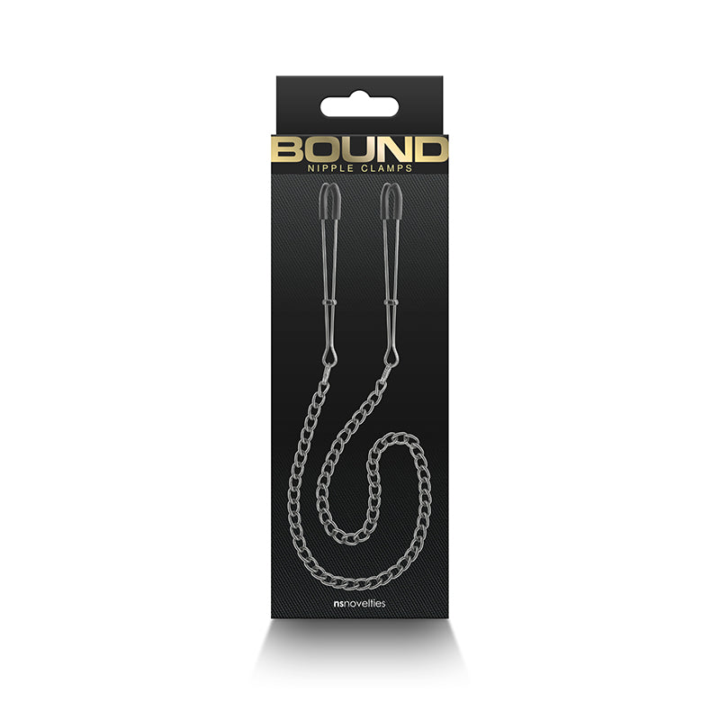 Buy Bound Nipple Clamps - DC3 - Gunmetal - Gunmetal Nipple Clamps with Chain at NZ’s Mega Adult Toys Store. Discover premium sex toys with discreet shipping at the best price in NZ