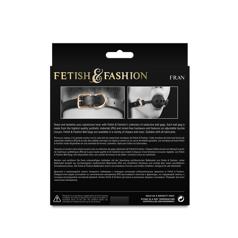 Buy Fetish & Fashion - Fran - Black Breathable Mouth Restraint at NZ’s Mega Adult Toys Store. Discover premium sex toys with discreet shipping at the best price in NZ