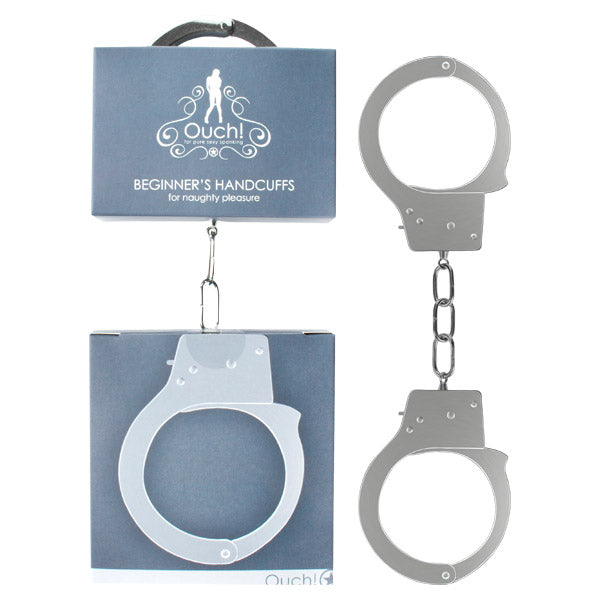 Buy Ouch Beginner's Handcuffs - Metal Restraints at NZ’s Mega Adult Toys Store. Discover premium sex toys with discreet shipping at the best price in NZ