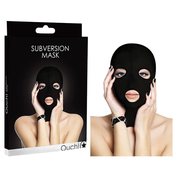 Buy Ouch Subversion Mask - Black Hood Mask at NZ’s Mega Adult Toys Store. Discover premium sex toys with discreet shipping at the best price in NZ