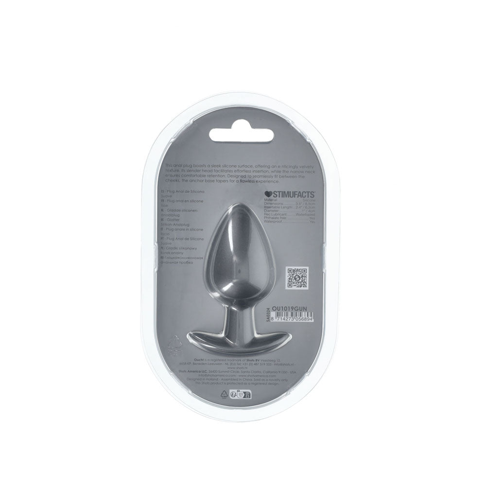 Buy OUCH! Anal Plug - Large - Gun Metal - Gun Metal Grey 8.9 cm Large Butt Plug at NZ’s Mega Adult Toys Store. Discover premium sex toys with discreet shipping at the best price in NZ