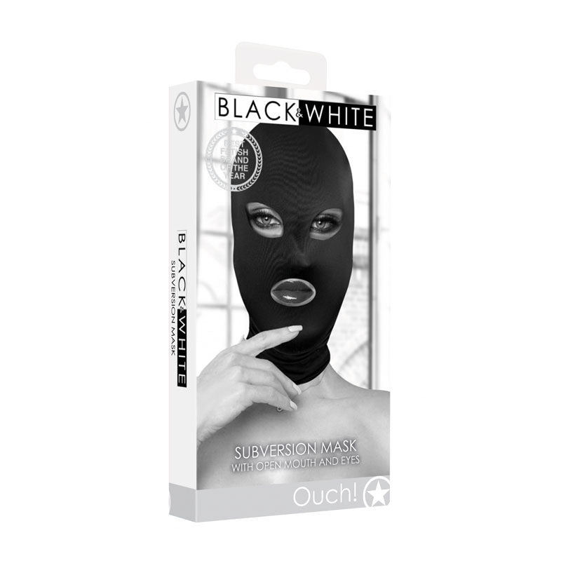 Buy OUCH! Subversion Mask With Open Mouth - Black Hood at NZ’s Mega Adult Toys Store. Discover premium sex toys with discreet shipping at the best price in NZ