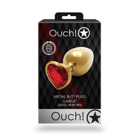 Buy OUCH! Heart Gem Gold Butt Plug - Large - Gold 9.3 cm Large Butt Plug with Heart Gem Base at NZ’s Mega Adult Toys Store. Discover premium sex toys with discreet shipping at the best price in NZ