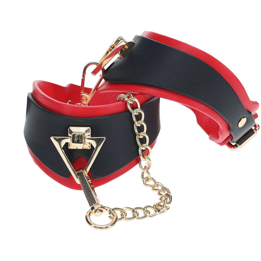 Buy OUCH! Milan Collection - Leg Cuffs - Black/Red Restraints at NZ’s Mega Adult Toys Store. Discover premium sex toys with discreet shipping at the best price in NZ