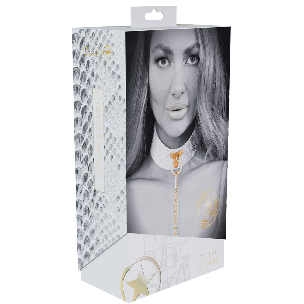 Buy OUCH! Florence Collection - Collar with Leash - White Restraint at NZ’s Mega Adult Toys Store. Discover premium sex toys with discreet shipping at the best price in NZ