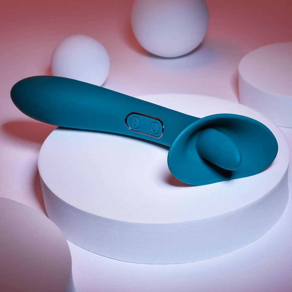 Buy Playboy Pleasure TRUE INDULGENCE - Teal 21.3 cm USB Rechargeable Vibrator with Flicking Tip at NZ’s Mega Adult Toys Store. Discover premium sex toys with discreet shipping at the best price in NZ