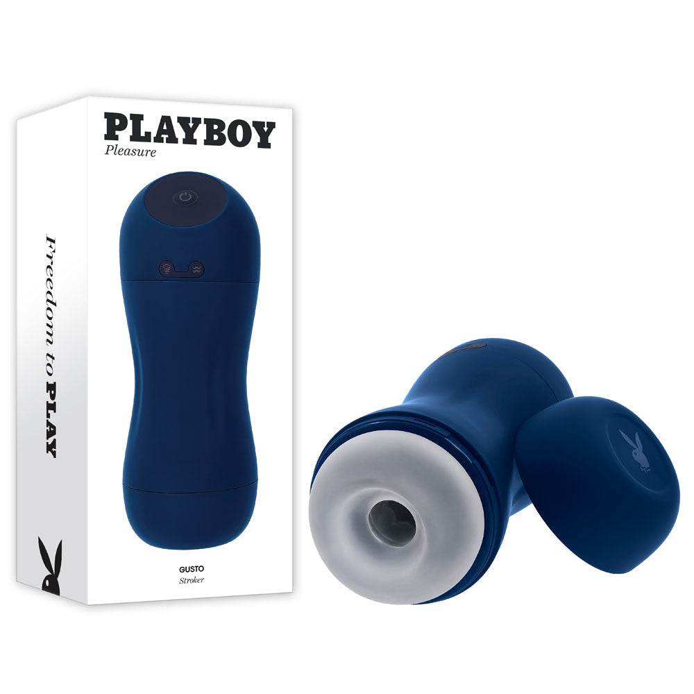 Buy Playboy Pleasure GUSTO - USB Rechargeable Vibrating & Sucking Masturbator at NZ’s Mega Adult Toys Store. Discover premium sex toys with discreet shipping at the best price in NZ