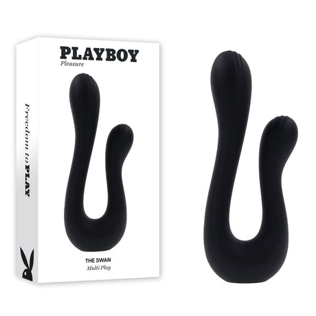 Buy Playboy Pleasure THE SWAN - Black USB Rechargeable Dual Ended Vibrator at NZ’s Mega Adult Toys Store. Discover premium sex toys with discreet shipping at the best price in NZ