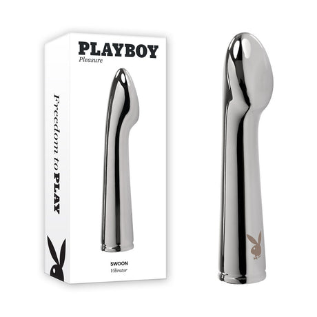 Buy Playboy Pleasure SWOON - Chrome 14 cm USB Rechargeable Vibrator at NZ’s Mega Adult Toys Store. Discover premium sex toys with discreet shipping at the best price in NZ