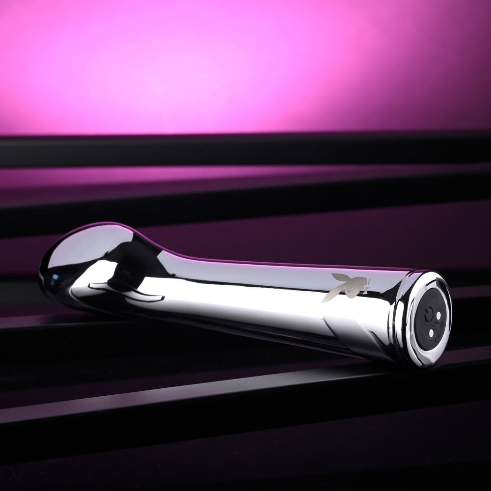 Buy Playboy Pleasure SWOON - Chrome 14 cm USB Rechargeable Vibrator at NZ’s Mega Adult Toys Store. Discover premium sex toys with discreet shipping at the best price in NZ